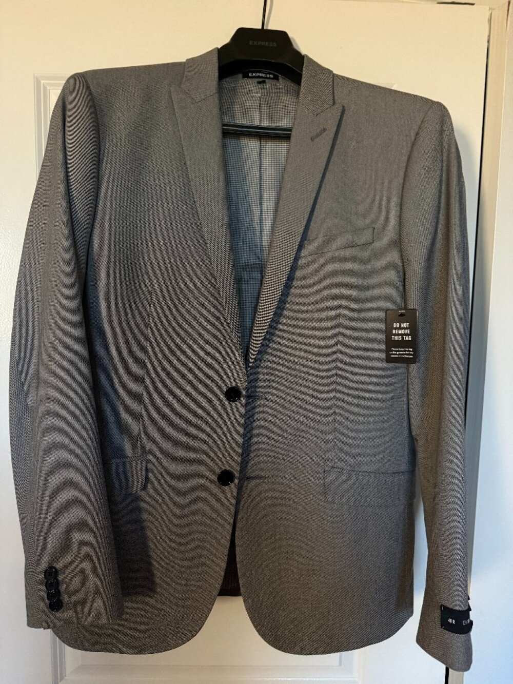 Men's Grey Pindot Sport Coat 40R - Slim Fit NWT